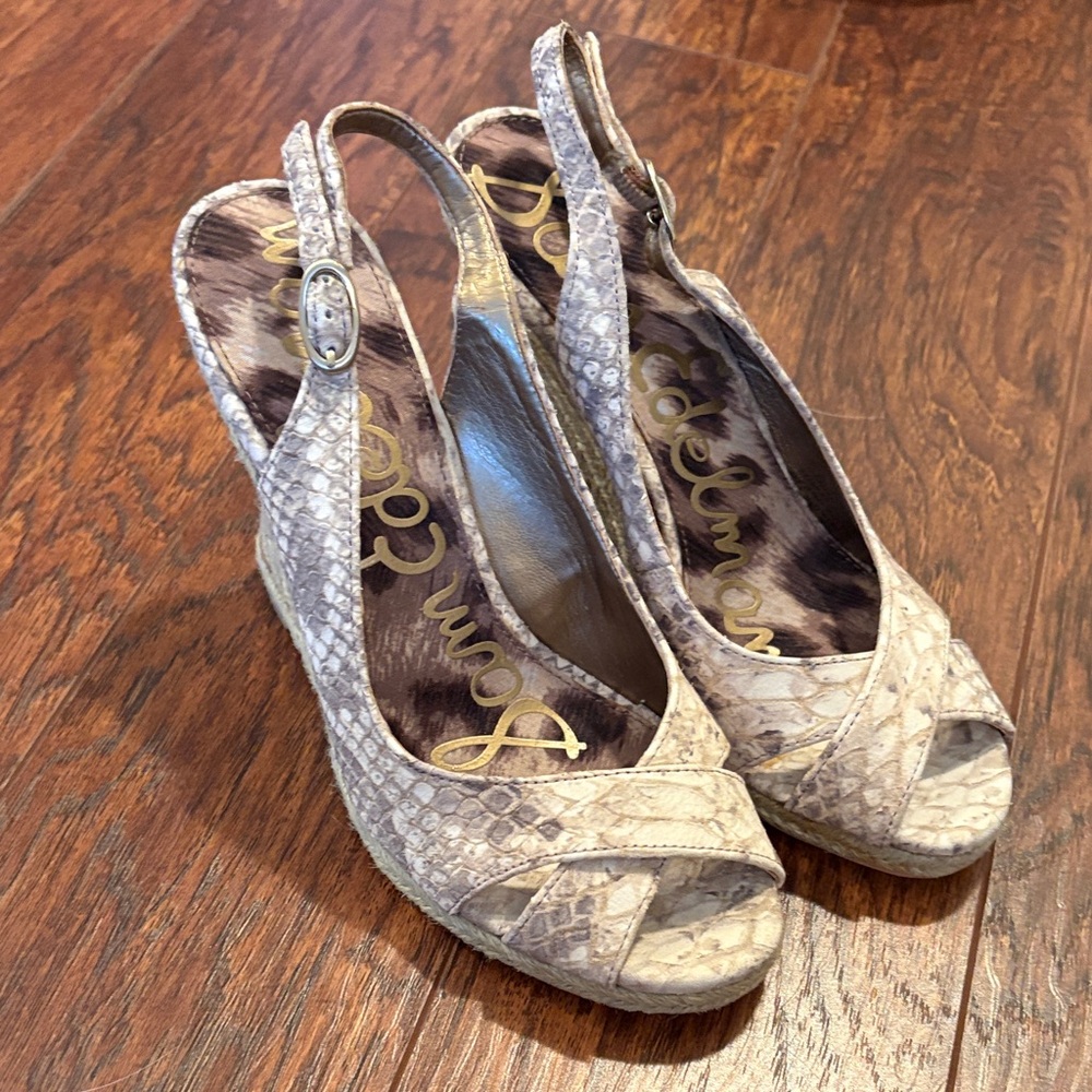Sam Edelman snake print wedges